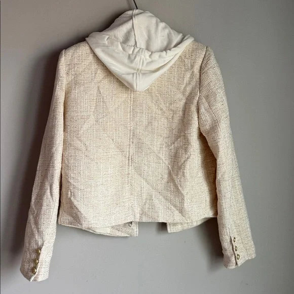 NEW By Anthropologie Tweed Patch Pocket Dickie Jacket Small - Picture 3 of 12